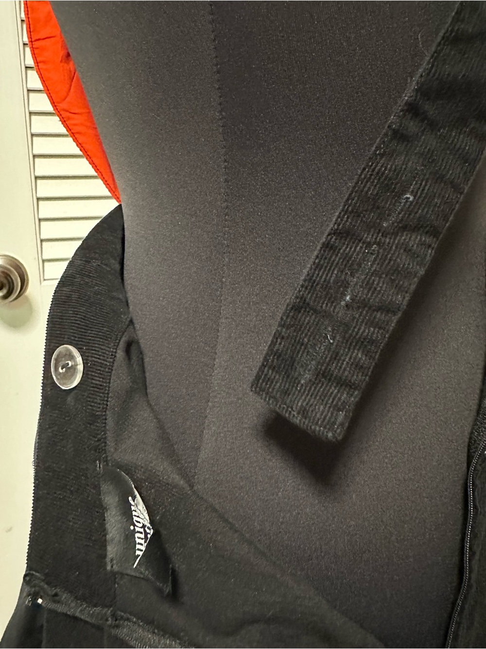 Unique Vintage Corderoy Black & Orange Pumpkin Pinafore Dress - Picture 9 of 15